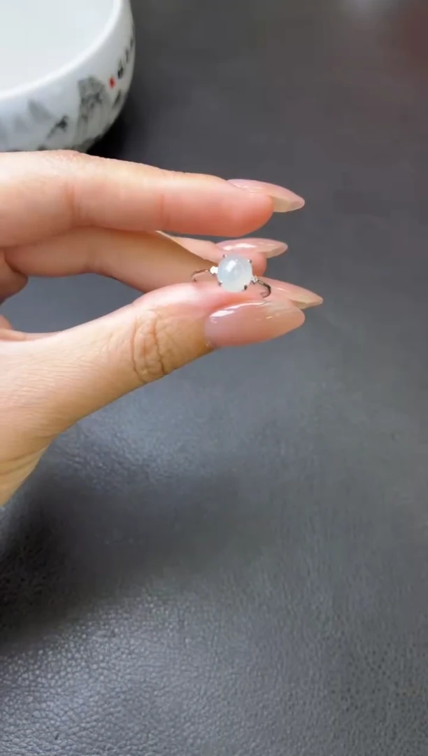 银S925镶嵌戒指翡翠戒指