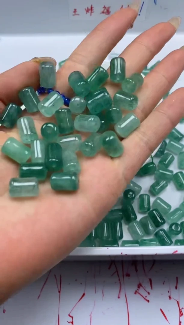 未镶嵌颈饰碧玺w1736绿碧玺管珠12*8mm*10颗