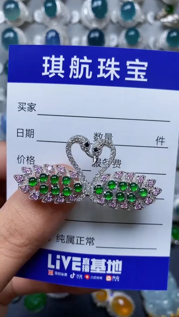 【闪购商品】翡翠颈饰银S925镶嵌0365