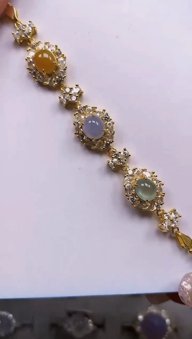 银S925镶嵌戒指翡翠9800