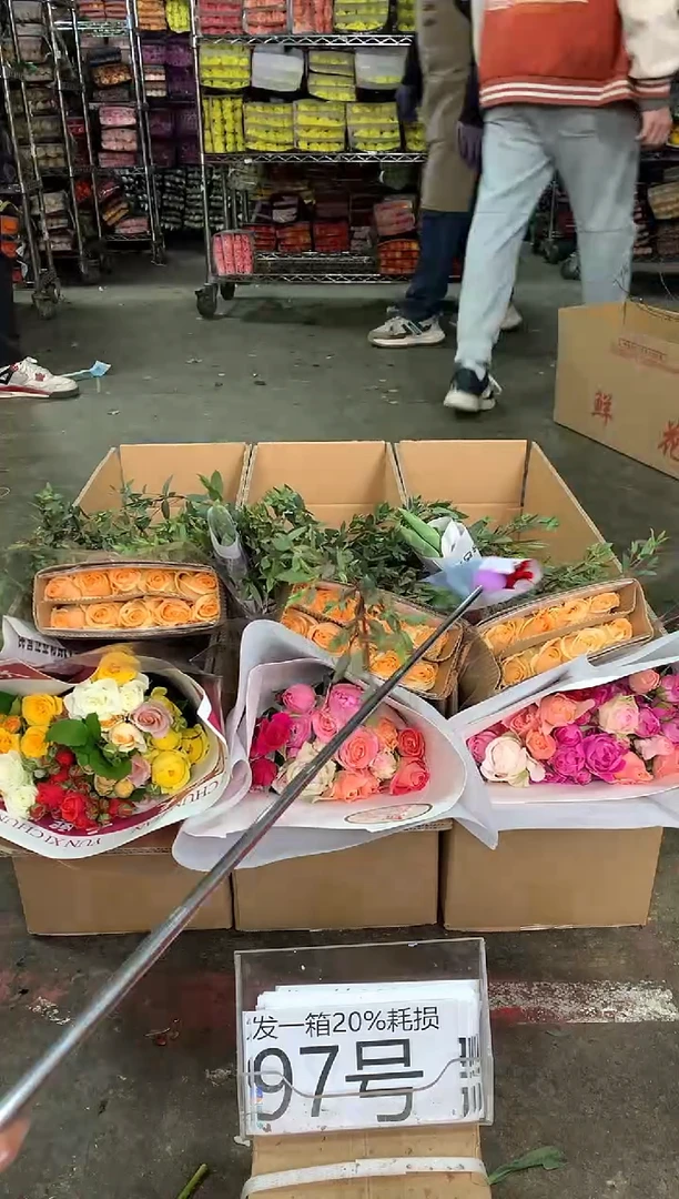 97号♥中通不指定随机颜色含20%耗损发一箱鲜花