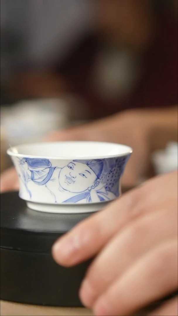 杯青堂-瓷杯-人物-松下高士