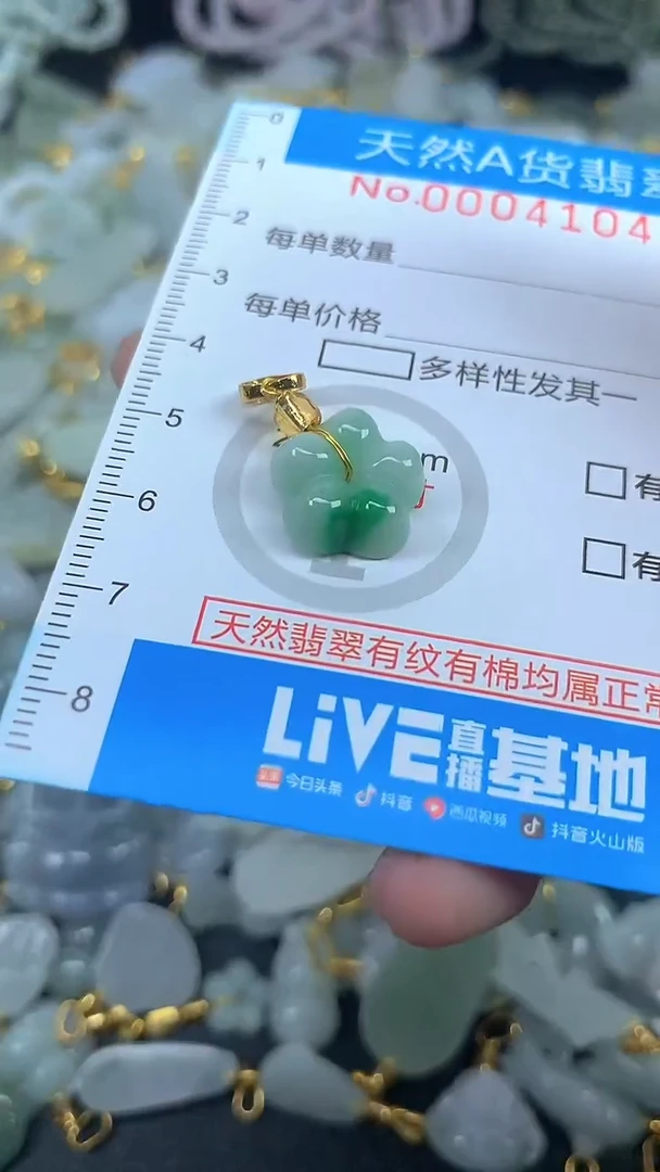颈饰未镶嵌翡翠净货挂件-4104