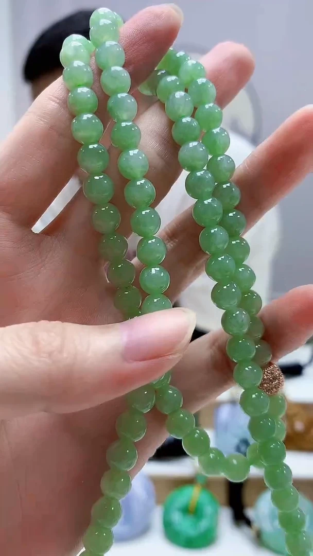 未镶嵌定制翡翠4898zm-毛货珠链171