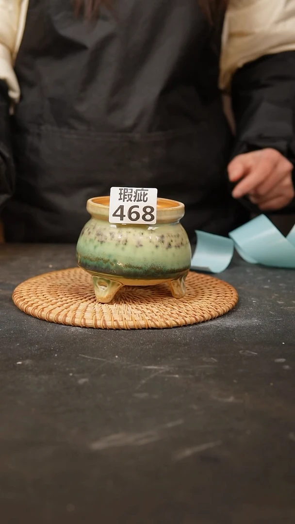 【闪购商品】瓷片468泥泥手工花盆