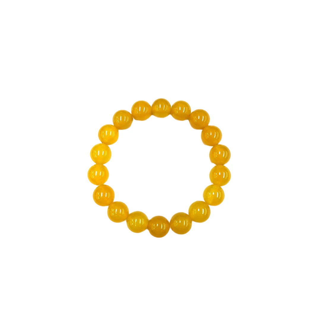 【符老板】s1283-国风设计款田黄玛瑙圆珠手串-赠礼盒