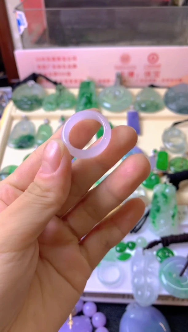 未镶嵌定制翡翠春***光戒圈