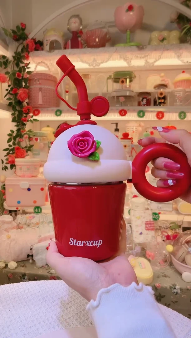 玫瑰花保温杯——手工制作品质好！