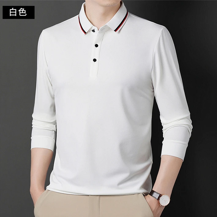 皮尔卡丹2024新款长袖春秋POLO衫