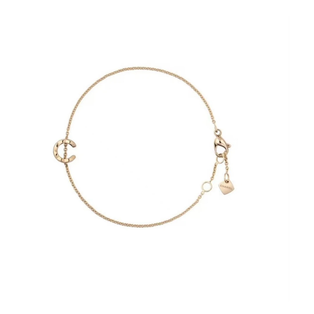 99新 Chanel/香奈儿 香奈儿18kcoco菱格纹手链玫瑰金