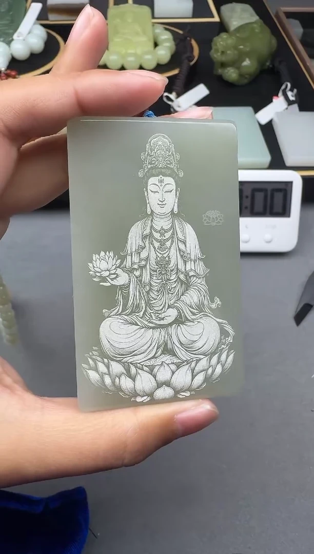 颈饰未镶嵌和田玉苍**光1