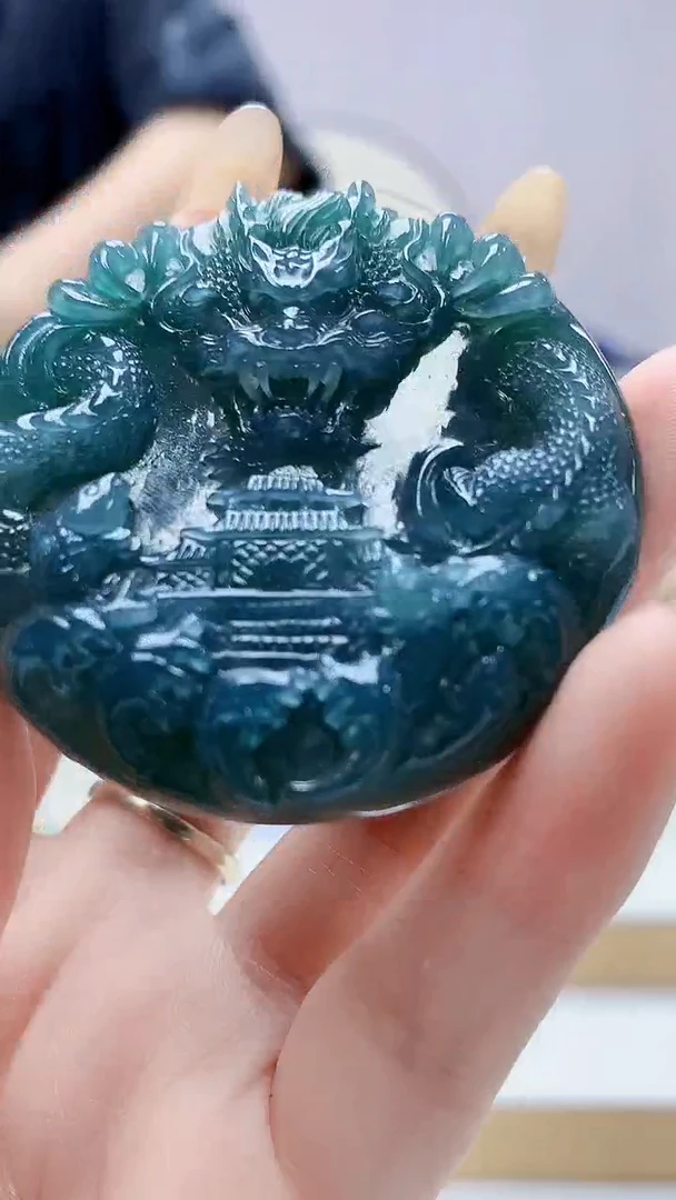 未镶嵌定制翡翠5145DD-毛货挂件56