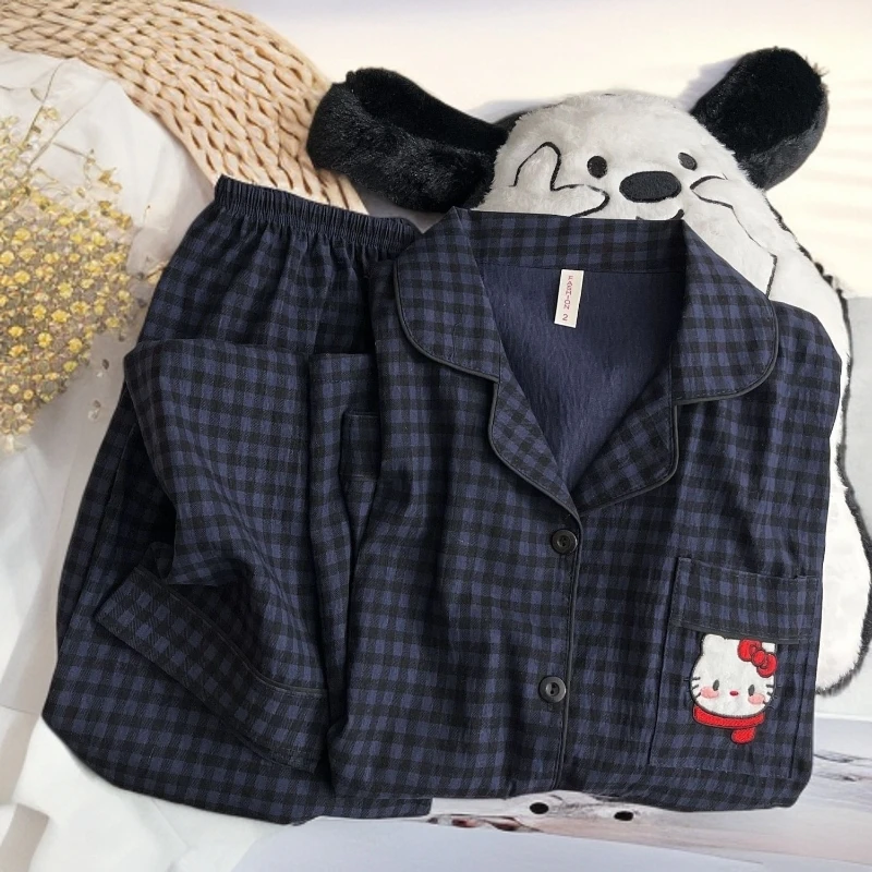 春秋套装长袖时尚休闲睡衣秋季老年甜美清新/日系卡通睡衣女款