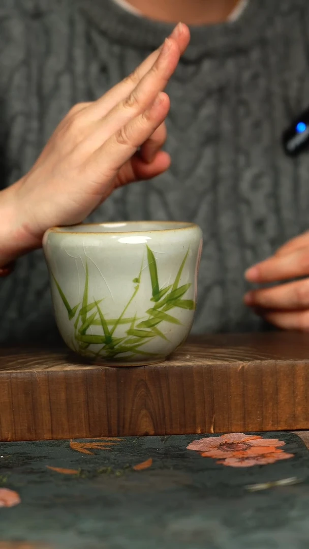 杯釉下彩手工手绘同款陶器