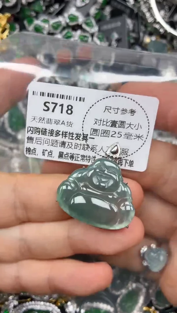 颈饰未镶嵌翡翠S718吊坠