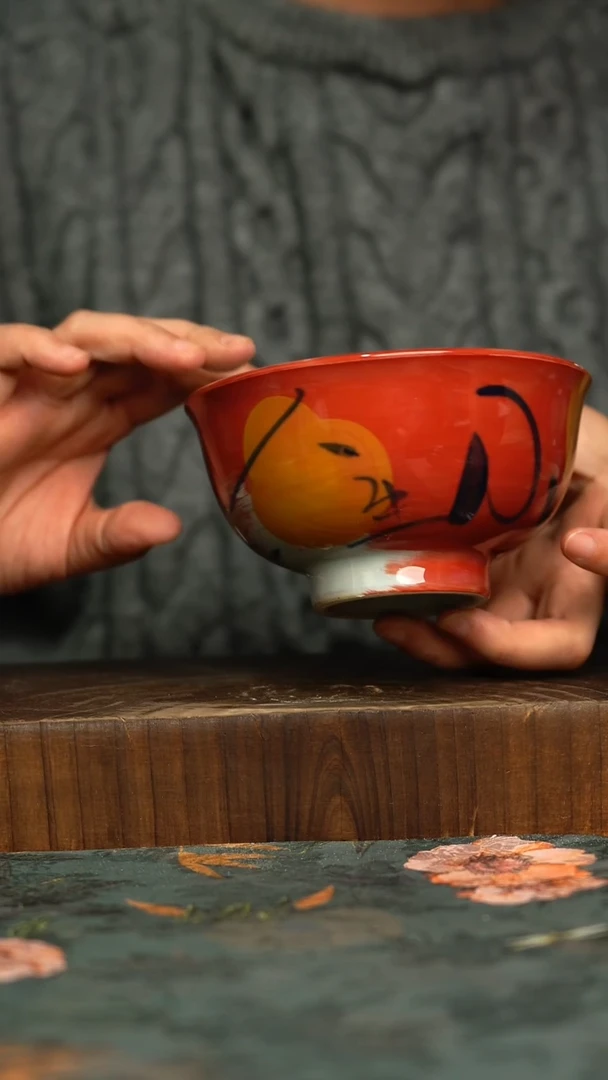 杯釉下彩手工手绘同款陶器