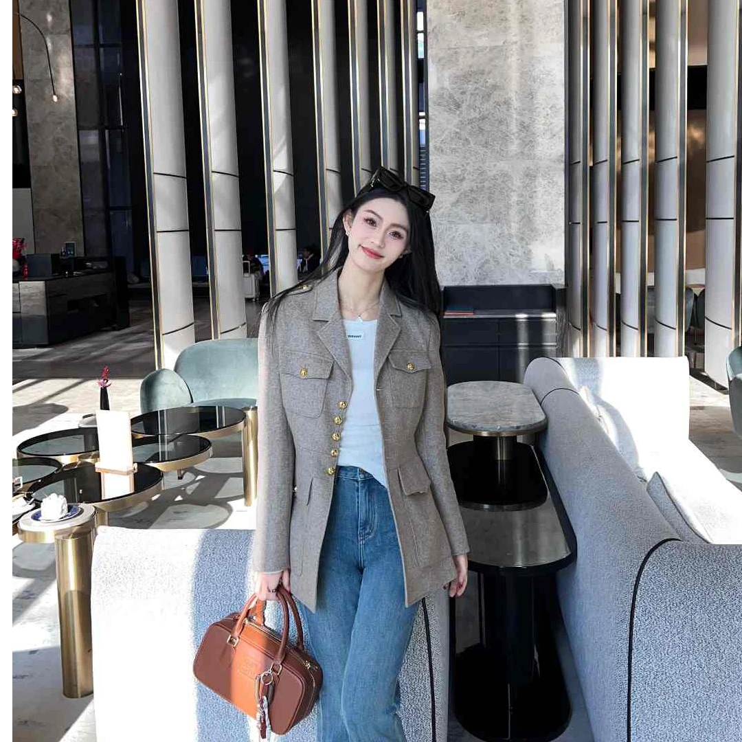 【CL世家】工装风春季女士西装西服百搭气质小香风宽松