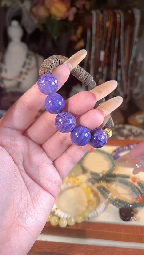 【闪购商品】查罗石（紫龙晶）手串未镶嵌多样性发货其一