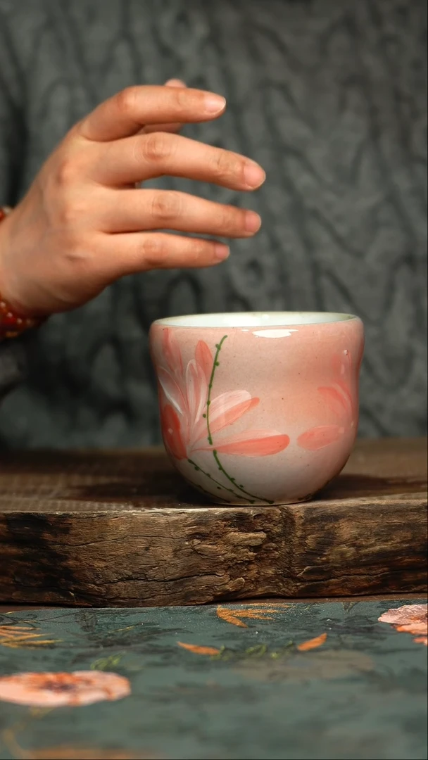 【闪购商品】杯杯手工手绘同款陶器
