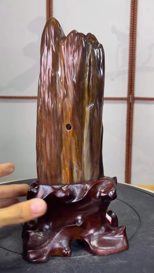 未镶嵌珠宝奇石硅化玉高27