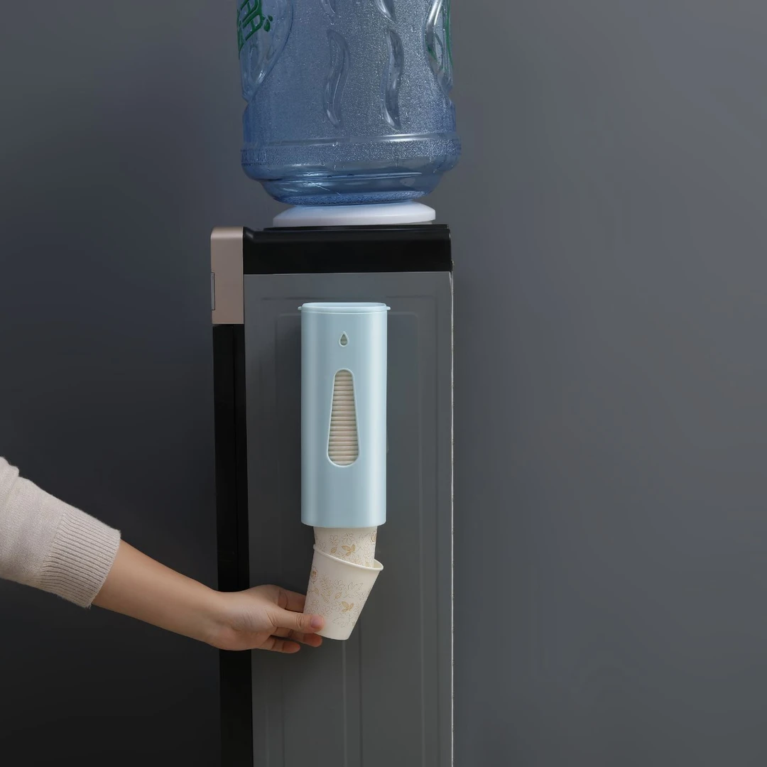 一次性杯子取杯器家用自动饮水机放纸杯水杯置物架塑料杯架免打孔