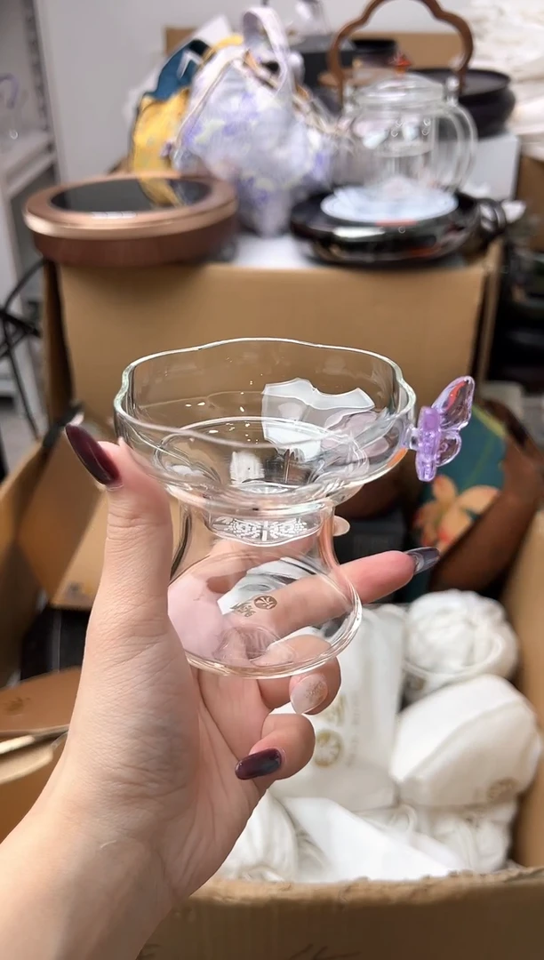 蝶恋花茶漏浅紫色
