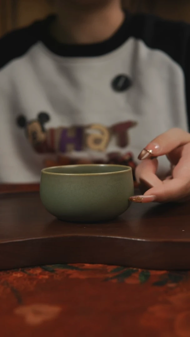 杯子瓷汝州原产地原矿仿古老釉q