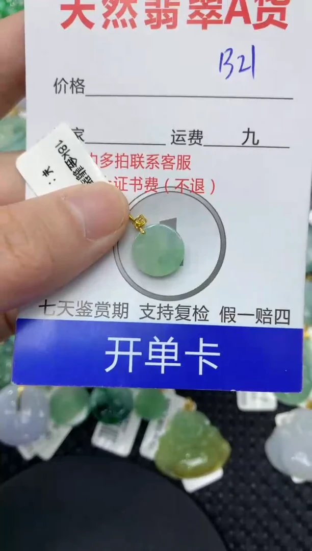 【闪购商品】翡翠颈饰18K金镶嵌111111111111