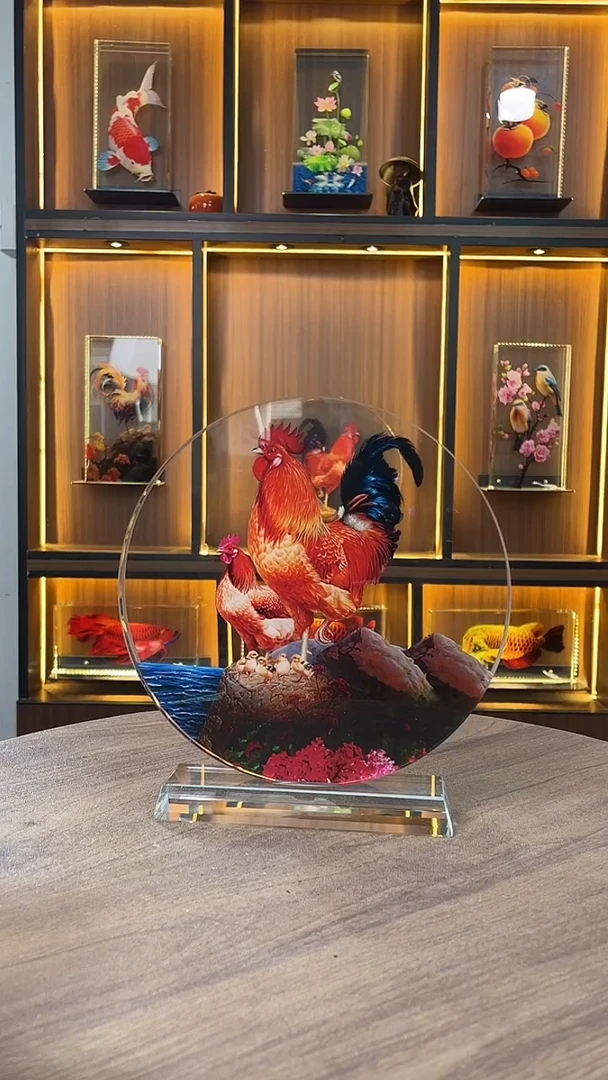 人造水晶金*源20/1.8尺寸公母鸡