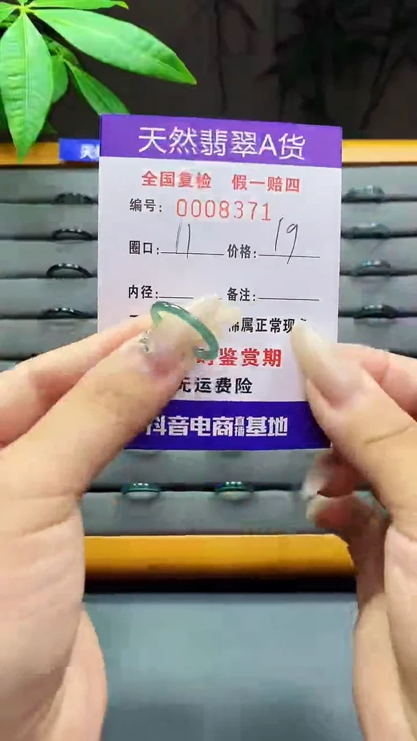 【闪购商品】翡翠戒圈未镶嵌73271天然翡翠A货