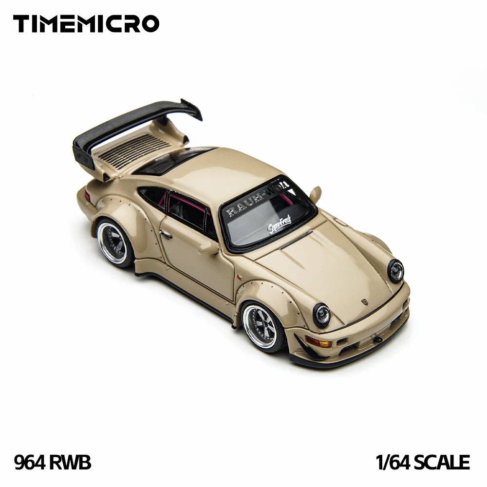 【拆盒】TM1/64 保时捷RWB 964 米色 合金模型