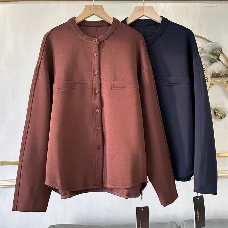 菲玛掂251016正品2025春新款时尚宽松显瘦百搭减龄上衣女衬衫开衫