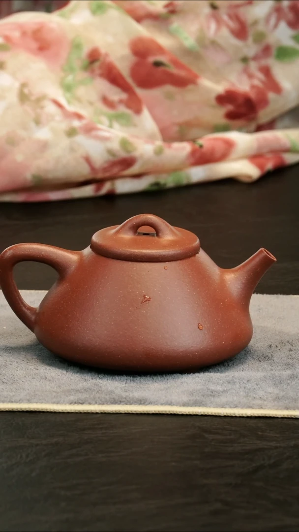 茶壶紫砂红降坡子冶石瓢