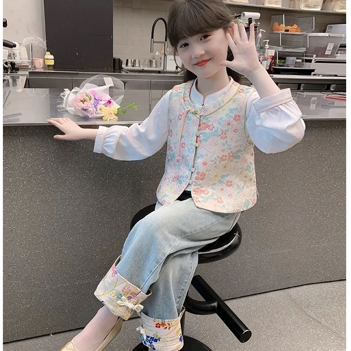女童休闲套装春季小女孩春装女春秋韩版两件套时髦百搭秋季