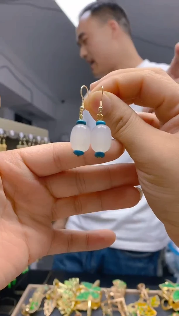 【闪购商品】玛瑙/玉髓耳饰合金4玛瑙饰品