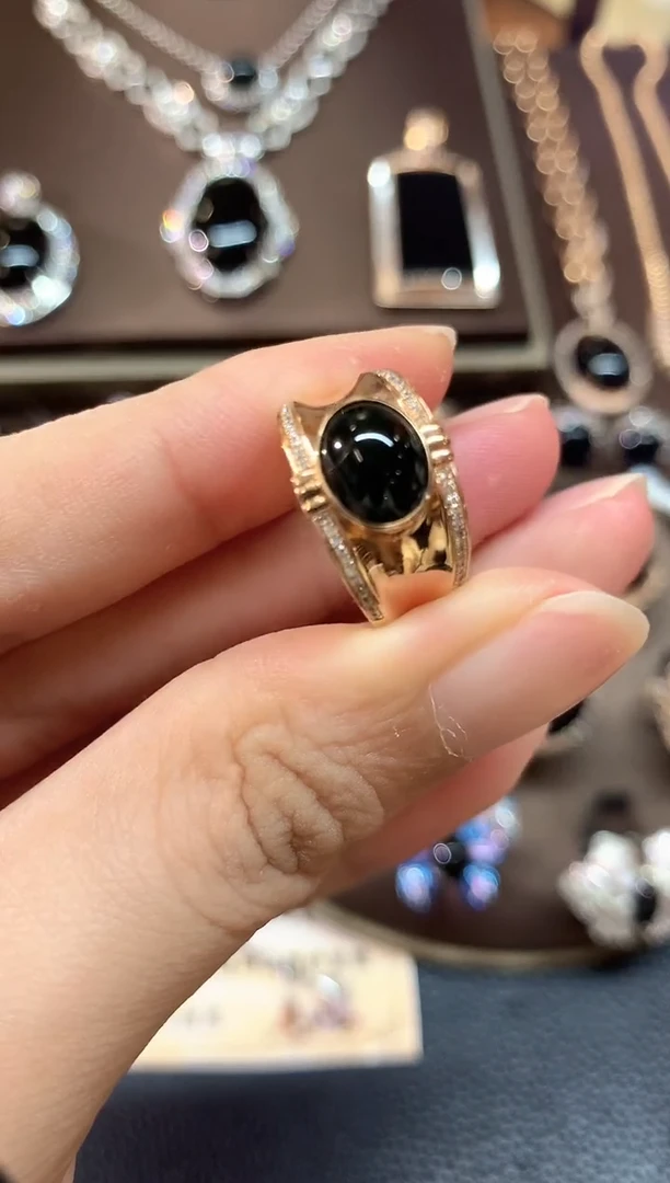 翡翠戒指18K金镶嵌n21多样性一件发货618好物