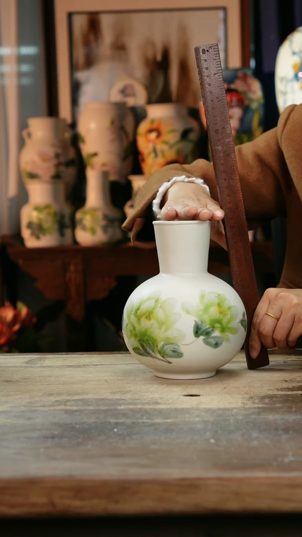 【闪购商品】瓷片景德镇纯手工釉下彩精品花瓶