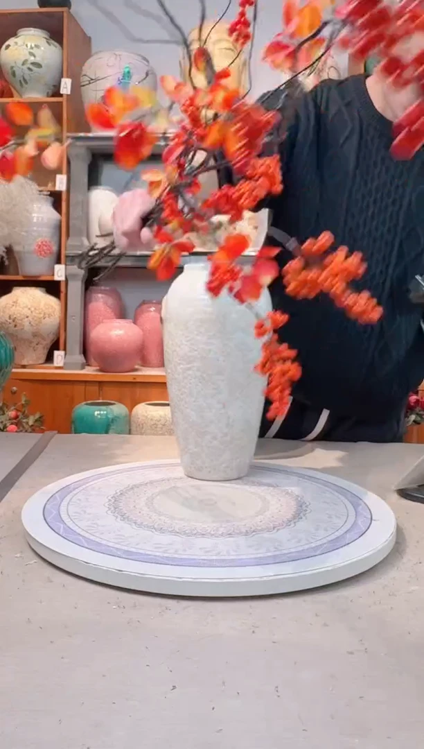 瓶陶瓷花瓶  仿真花 红果干支 6支