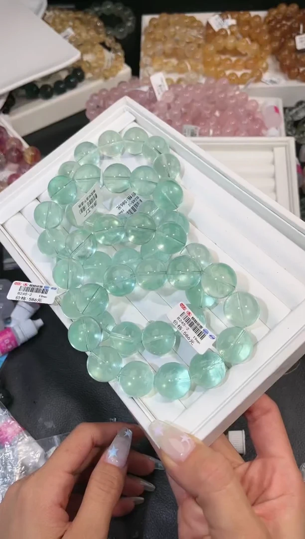 手链未镶嵌萤石多样性发一绿萤石19mm