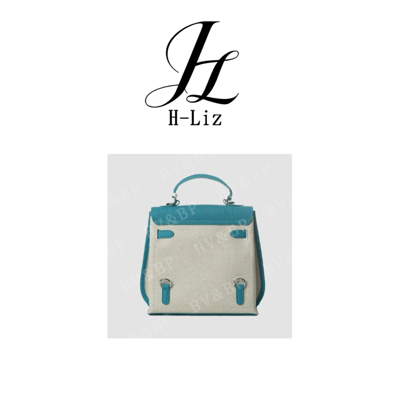 【H-Liz】爆款2025新款百搭气质女包单肩斜跨手提包BV6251-湖水蓝