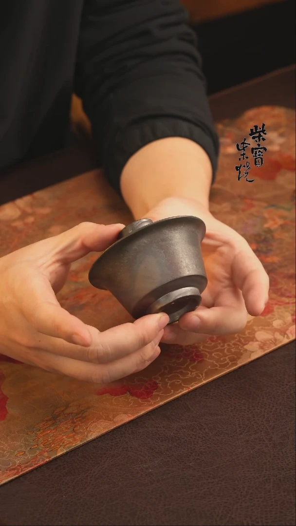 【闪购商品】杯577紫砂泥柴烧手工盖碗