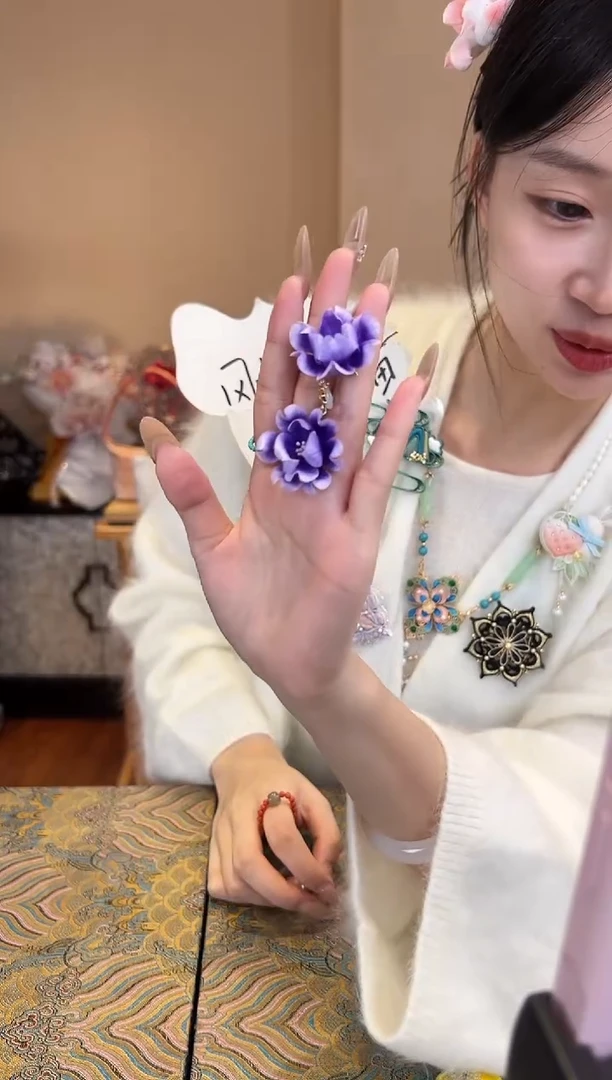 刺绣陈*苏绣世家非遗手工（耳环）