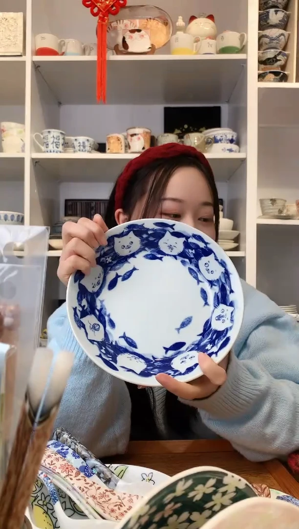 【闪购商品】耐热玻璃猫咪大盘