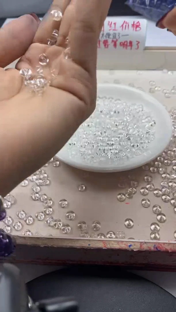 【闪购商品】水晶颈饰未镶嵌w2300白水晶算盘6*3mm*50颗