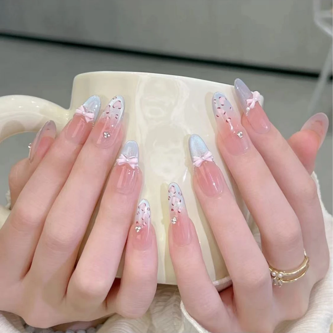 飞顺丰【海盐小豹】春夏纯手工可拆卸穿戴甲猫眼海盐豹纹 无收纳盒