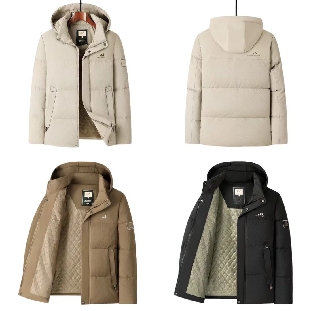 【30%羊毛加厚】2025秋冬上新男款棉服休闲连帽商务冬季加厚