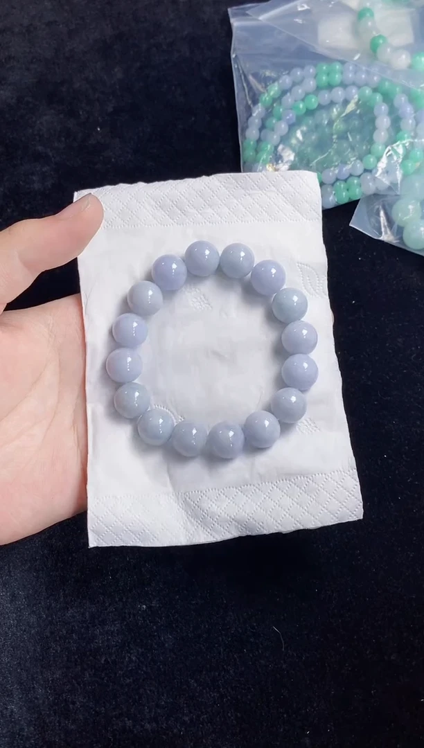 未镶嵌手串翡翠128天然缅甸翡翠A货一物一证