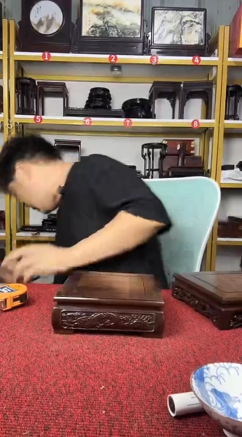 木黑檀方底座15.5CM