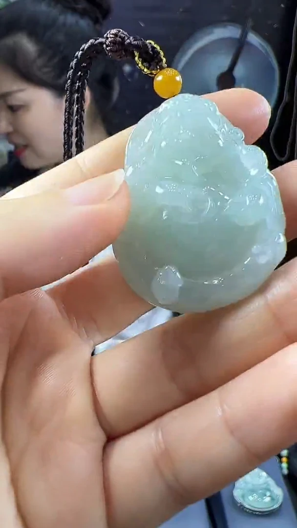 未镶嵌挂件翡翠财神