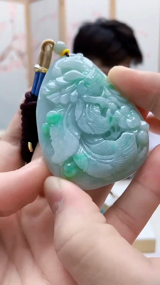 未镶嵌定制翡翠雨***…5145bb-毛货挂件